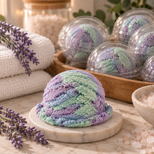 Load image into Gallery viewer, Ice Cream Bubble Scoops – Lavender Mint &amp; Rainbow Sherbet