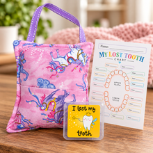 Load image into Gallery viewer, A Little Tooth Fairy Magic – Pillow, Lost Tooth Chart &amp; Keepsake Box