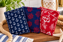 Load image into Gallery viewer, Mildew-Resistant Sponges – Nautical Collection | 3-Pack