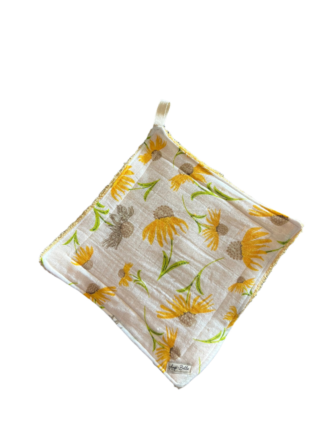 Organic Cotton and Terry Facial Cloth - Golden Bloom