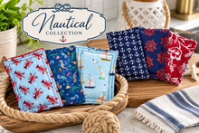Load image into Gallery viewer, Mildew-Resistant Sponges – Nautical Collection | 3-Pack