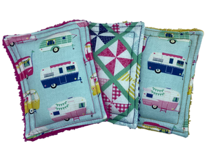 Ange' Belle Mildew Resistant Sponges – Fun in the Sun Collection (3-Pack): Tropical Paradise & Happy Camper